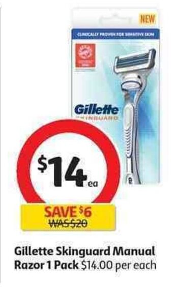 Coles Gillette Skinguard Manual Razor 1 pack offer