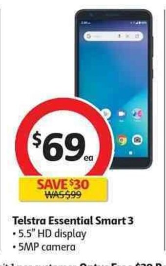 Coles Telstra Essential Smart 3 offer