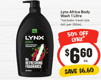 IGA Lynx Africa Body Wash 1 Litre offer