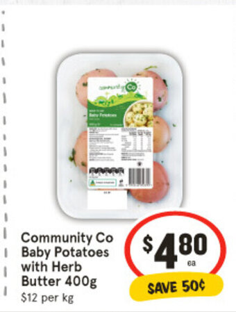IGA Community Co Baby Potatoes with Herb Butter 400g offer