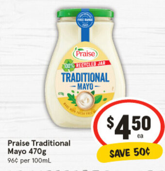 IGA Praise Traditional Mayo 470g offer