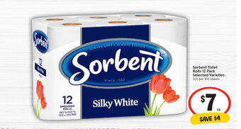 IGA Sorbent Toilet Rolls 12 Pack Selected Varieties offer