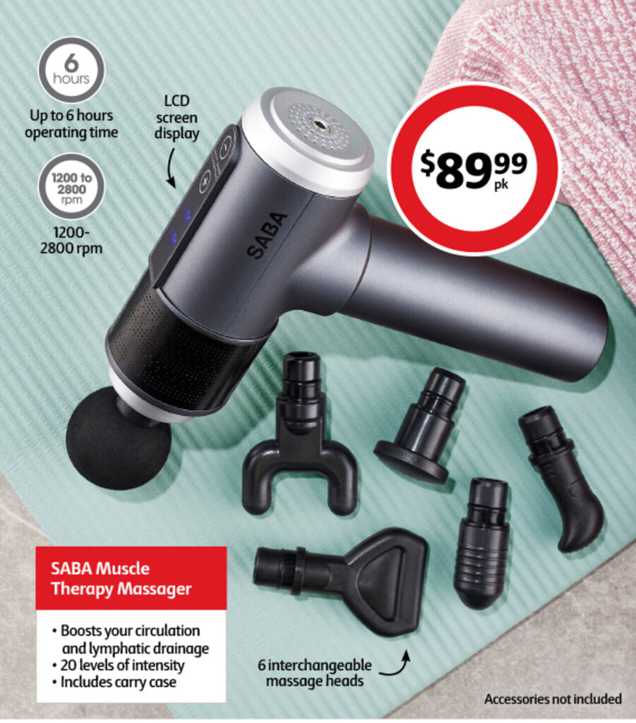 SABA Muscle Therapy Massager offer at Coles
