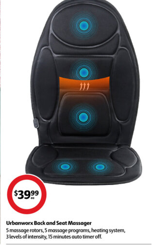 Coles Urbanworx Back and Seat Massager offer