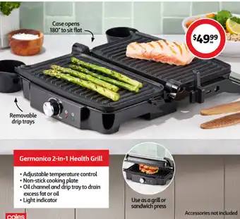 Coles Germanica 2-in-1 Health Grill offer