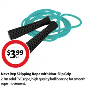 Coles Next Rep Skipping Rope with Non-Slip Grip offer