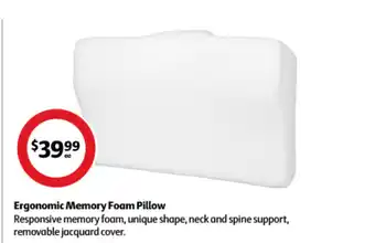 Coles Ergonomic Memory Foam Pillow offer
