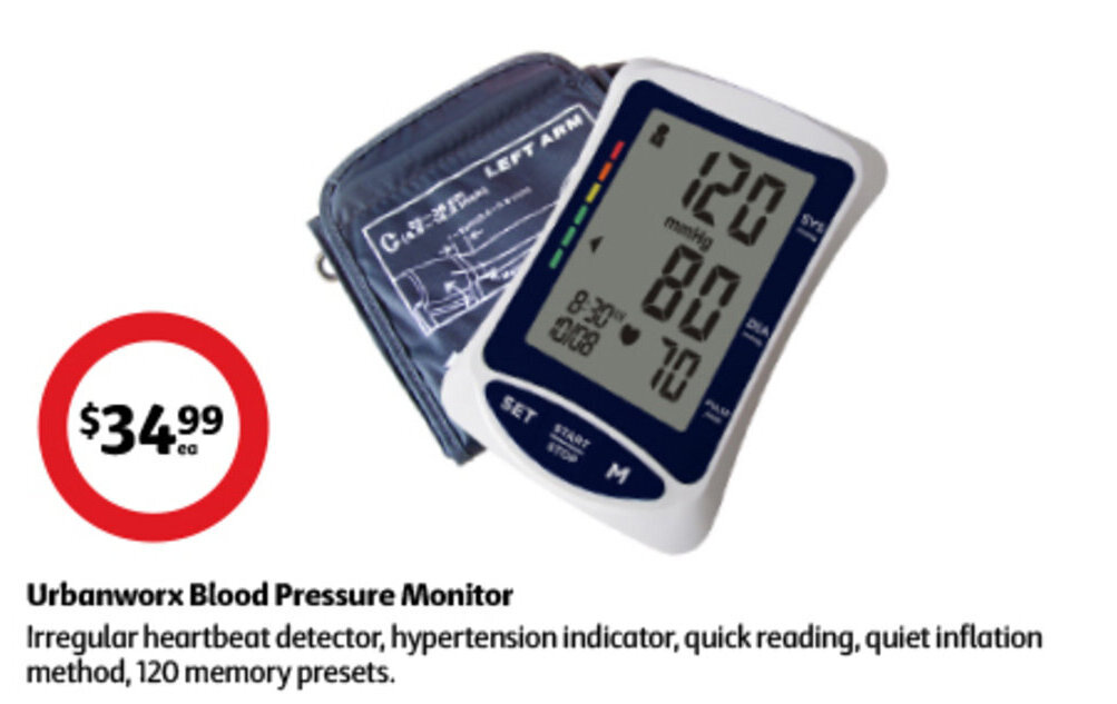 Urbanworx Blood Pressure Monitor offer at Coles