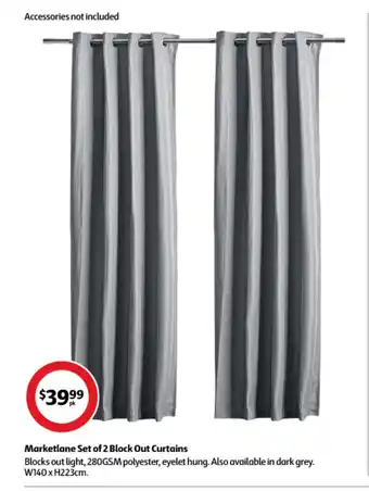 Coles Marketlane Set of 2 Block Out Curtains offer