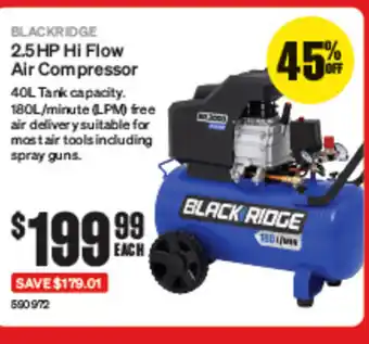 BLACKRIDGE 2.5 HP Hi Flow Air Compressor