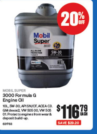 SuperCheap Auto MOBIL SUPER 3000 Formula G Engine Oil offer