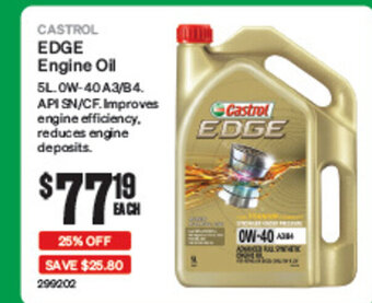SuperCheap Auto EDGE Engine Oil offer