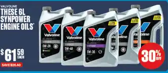 SuperCheap Auto VALVOLINE THESE GL SYNPOWER ENGINE OILS offer