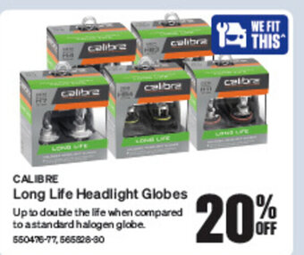 SuperCheap Auto CALIBRE Long Life Headlight Globes offer