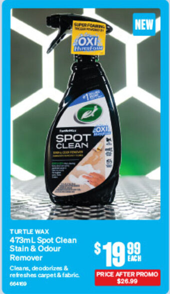SuperCheap Auto TURTLE WAX 473mL Spot Clean Stain & Odour Remover offer