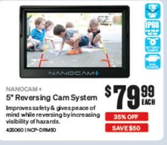 SuperCheap Auto NANOCAM+ 5" Reversing Cam System offer