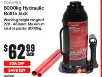SuperCheap Auto TOOLPRO 8000kg Hydraulic Bottle Jack offer