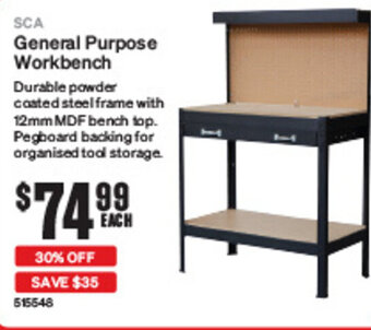 SuperCheap Auto SCA General Purpose Workbench offer