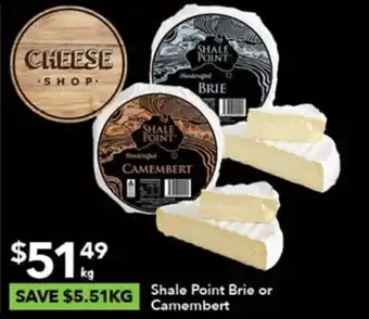 Ritchies Shale Point Brie or Camembert offer