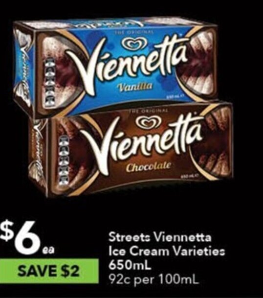 Streets Ice Cream Varieties 650mL offer at Ritchies