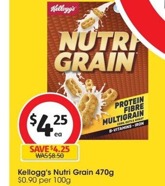 Coles Kellogg's Nutri Grain 470g offer