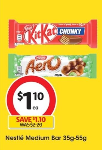 Coles Nestlé Medium Bar 35g-55g offer