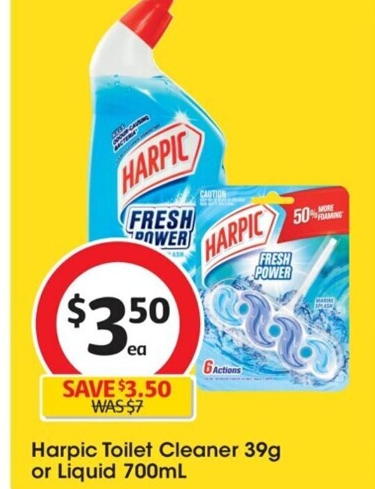 Harpic Toilet Cleaner 39g or Liquid 700mL offer at Coles