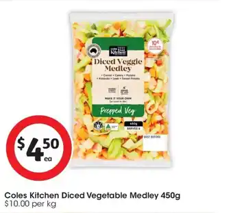Coles Coles Kitchen Diced Vegetable Medley 450g offer