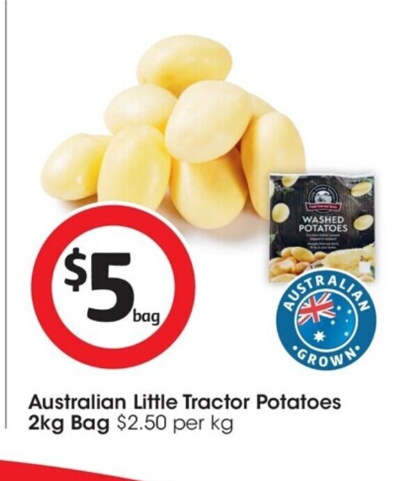 Australian Little Tractor Potatoes 2kg Bag offer at Coles