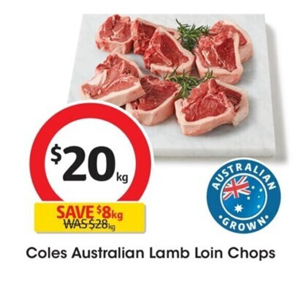 Coles Australian Lamb Loin Chops offer at Coles