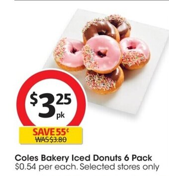 Coles Coles Bakery Iced Donuts 6 Pack offer