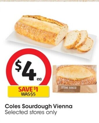 Coles Coles Sourdough Vienna offer