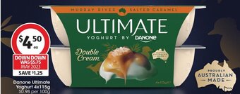 Coles Danone Ultimate Yoghurt 4x115g offer