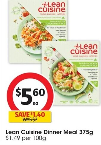Coles Lean Cuisine Dinner Meal 375g offer