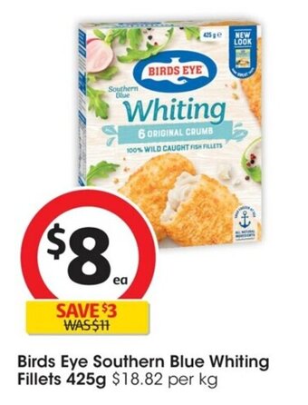 Coles Birds Eye Southern Blue Whiting Fillets 425g offer