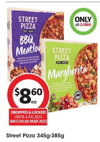 Coles Street Pizza 345g-385g offer