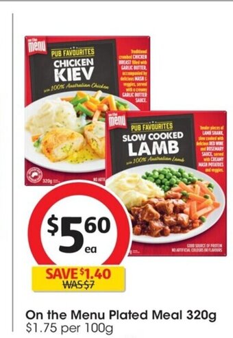 Coles On the Menu Plated Meal 320g offer