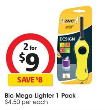 Coles Bic Mega Lighter 1 Pack offer