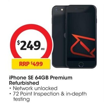 Coles iPhone SE 64GB Premium Refurbished offer