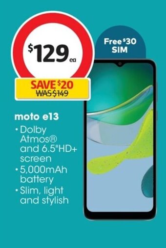 Coles moto e13 offer