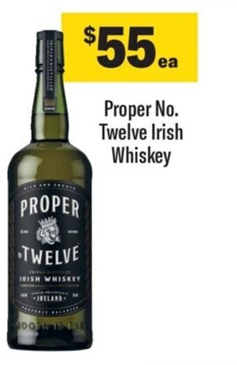 Coles Proper No. Twelve Irish Whiskey offer