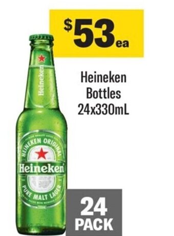 Coles Heineken Bottles 24x330mL offer