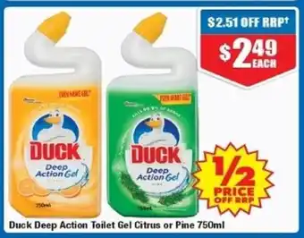 Chemist Warehouse Duck Deep Action Toilet Gel Citrus or Pine 750ml offer