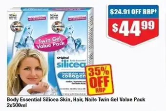 Chemist Warehouse Body Essential Silicea Skin, Hair, Nails Twin Gel Value Pack 2x500ml offer