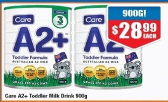 Chemist Warehouse Care A2+ Toddler Milk Drink 900g offer