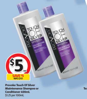 Provoke Touch Of Silver Maintenance Shampoo or Conditioner 400mL