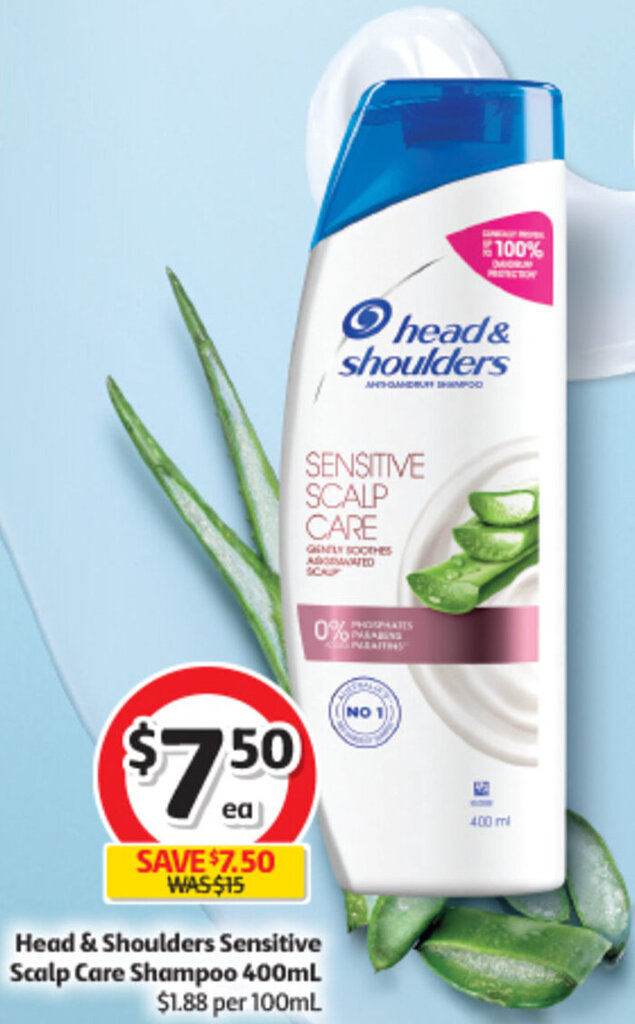 Head & Shoulders Sensitive Scalp Care Shampoo 400mL offer at Coles