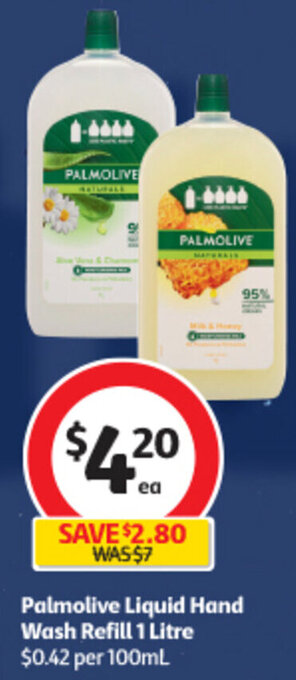 Coles Palmolive Liquid Hand Wash Refill 1 Litre offer