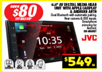 Autopro 6.8" AV DIGITAL MEDIA HEAD UNIT WITH APPLE CARPLAY & ANDROID AUTO offer