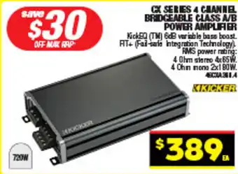 Autopro CK Series 4 Channel Bridgeable Glass A/B Power Amplifier offer